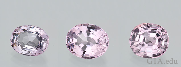 Полная исходная иллюстрация: Robert Weldon/GIA. Figure 3-08: три шпинели с разным окном.