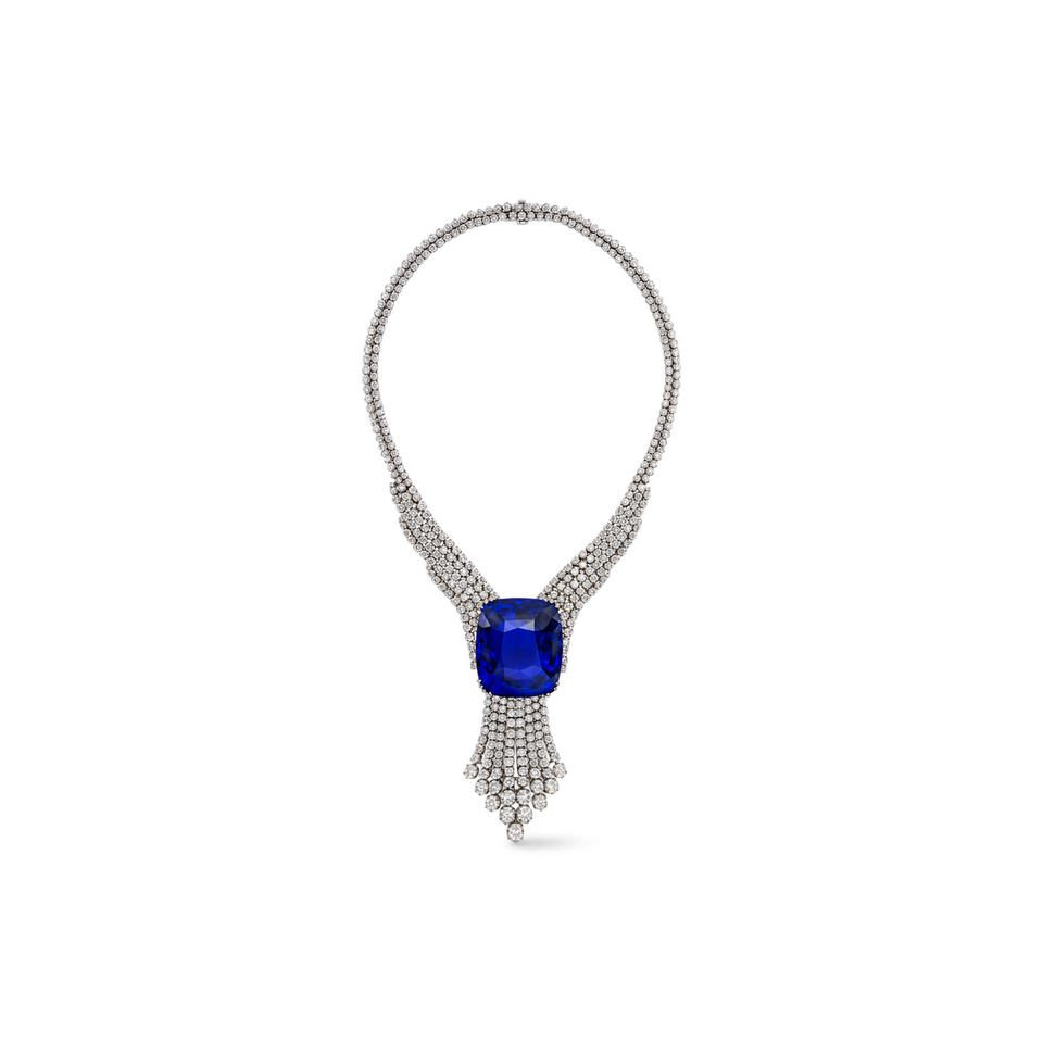 The Blue Belle — подлинная фотография, 392,52 карата