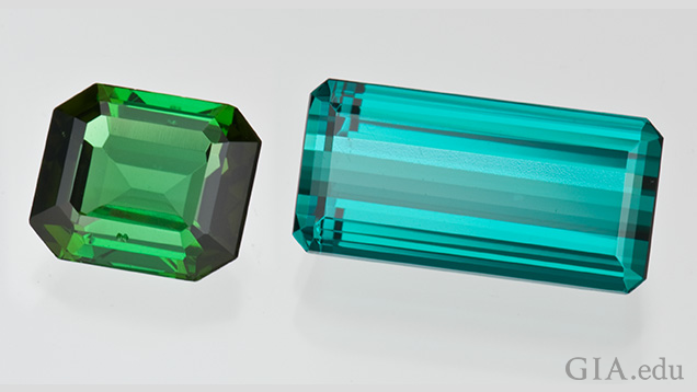 Полная исходная иллюстрация: Robert Weldon/GIA. Figure 4-08: турмалины с закрытым и открытым направлением c.