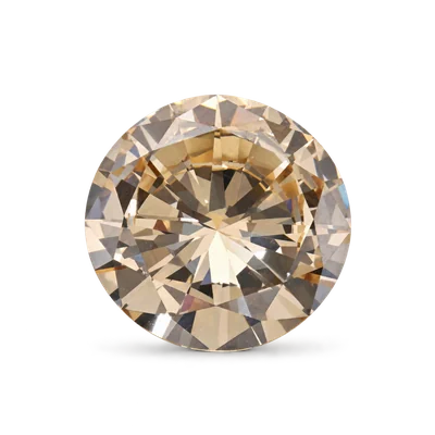 На прозрачном фоне: Коричневый бриллиант, 10,12 ct · Fancy Yellow-Brown