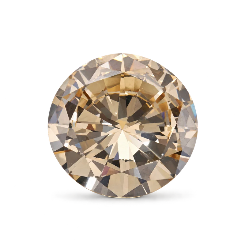 На прозрачном фоне: Коричневый бриллиант, 10,12 ct · Fancy Yellow-Brown