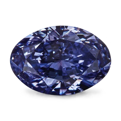 На прозрачном фоне: Argyle Violet, 2,83 ct · Fancy Deep Grayish Bluish Violet