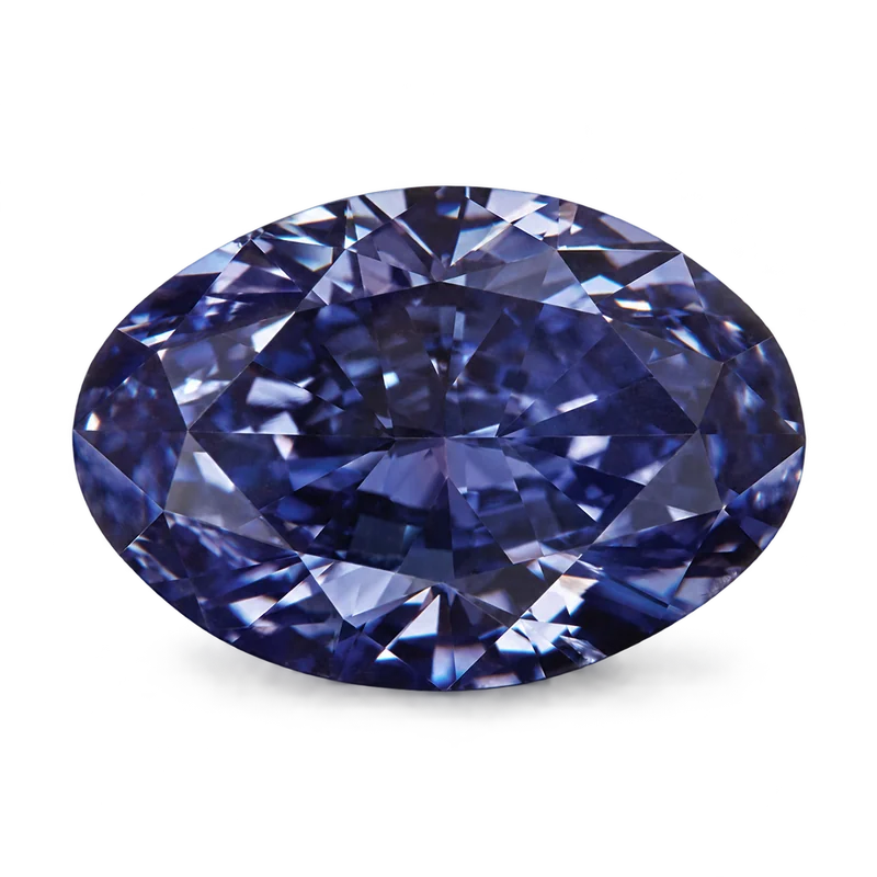 На прозрачном фоне: Argyle Violet, 2,83 ct · Fancy Deep Grayish Bluish Violet