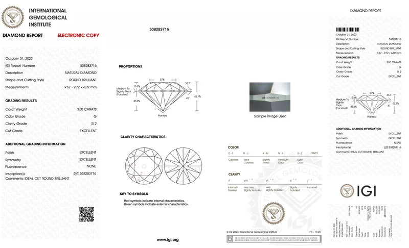IGI · Diamond Report / Electronic Copy № 538283716